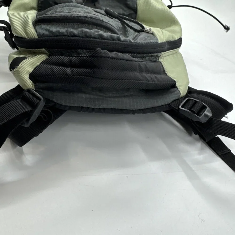 Eddie Bauer Backpack Hiking Black Green Insulated Pocket School Travel w/ Cover